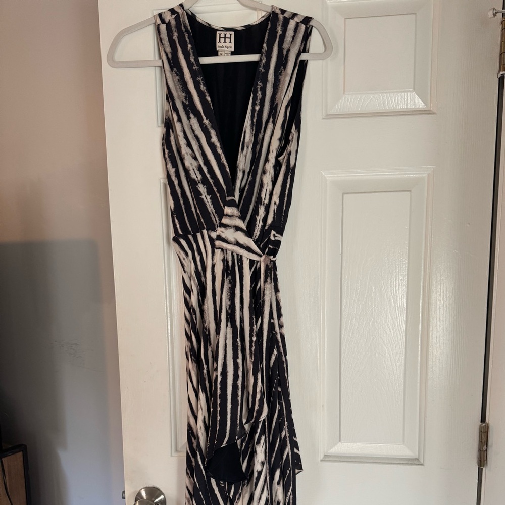 Haute Hippie Silk Wrap Midi Handkerchief dress